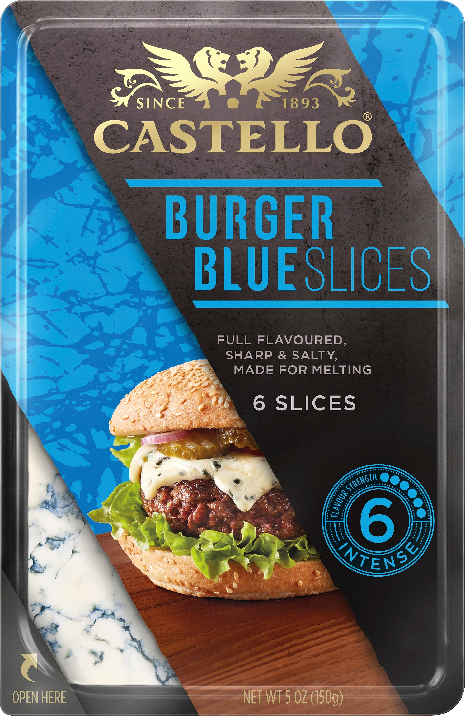 Castello Burger Blue 150g viipale — HoReCa-tukku Kespro