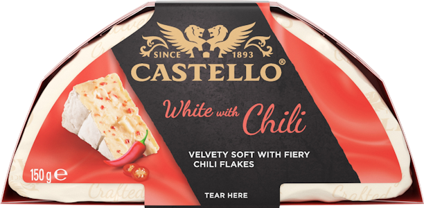 Castello white valkohomejuusto 150g chili