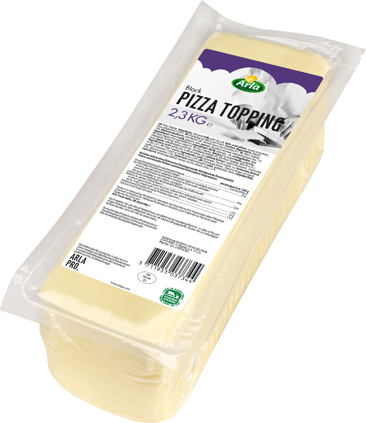Arla Pro pizzatopping juusto 22% 2,3kg vähälaktoosinen