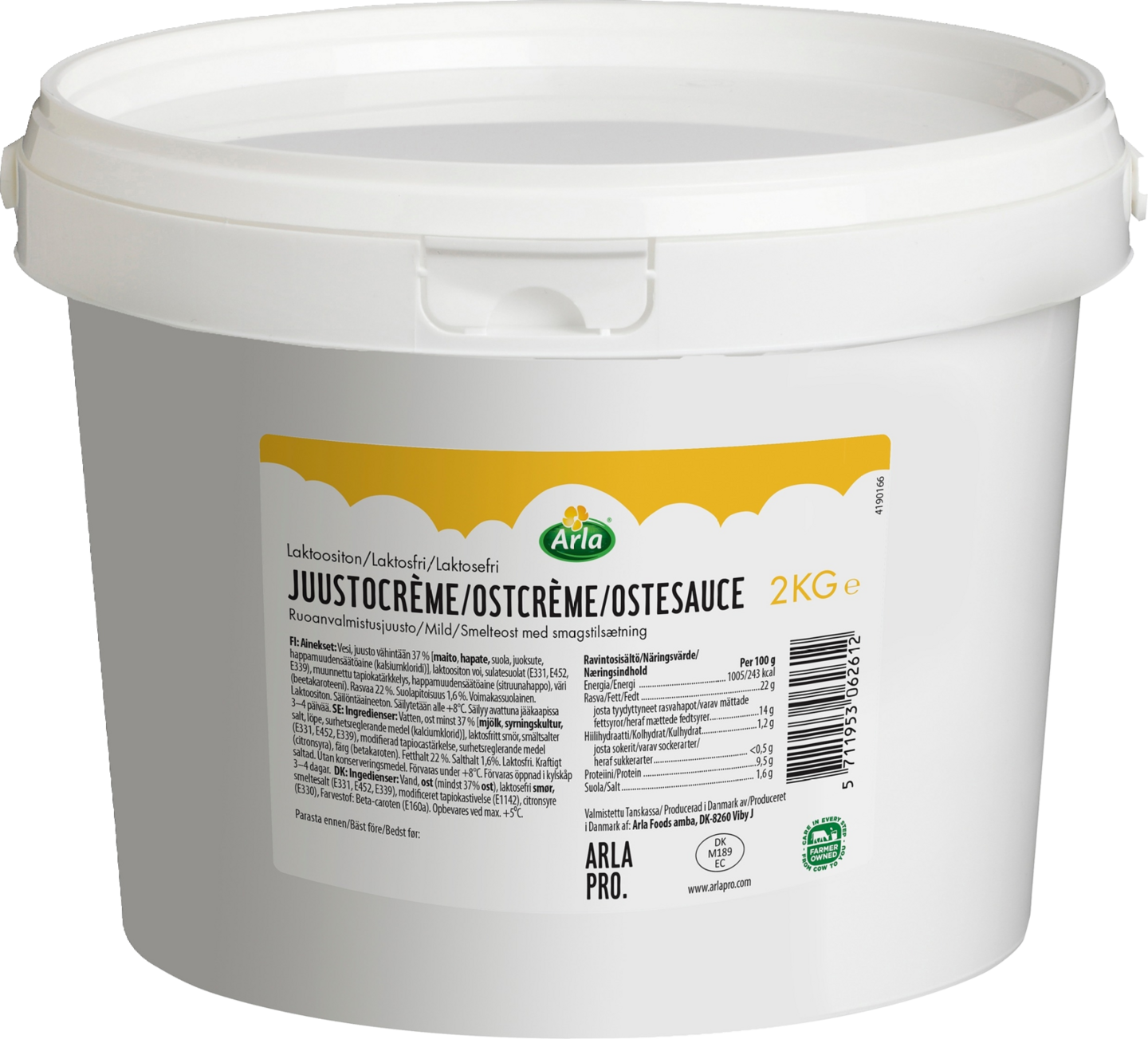 Arla juustocreme 2kg laktoositon