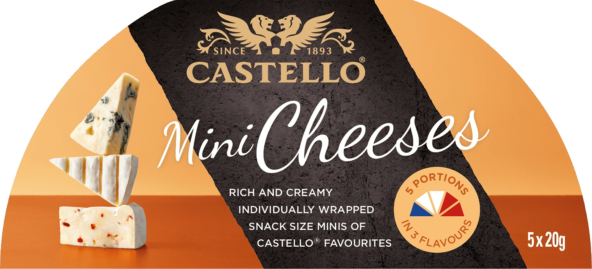 Castello Mini Cheeses 100g 5x20g