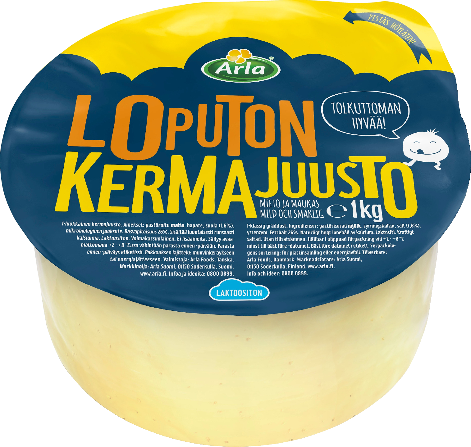 Arla Loputon 1 kg kermajuusto