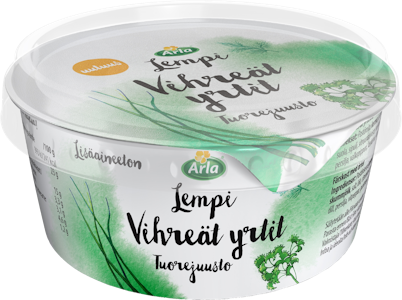 Arla Lempi tuorejuusto 160g vihreät yrtit