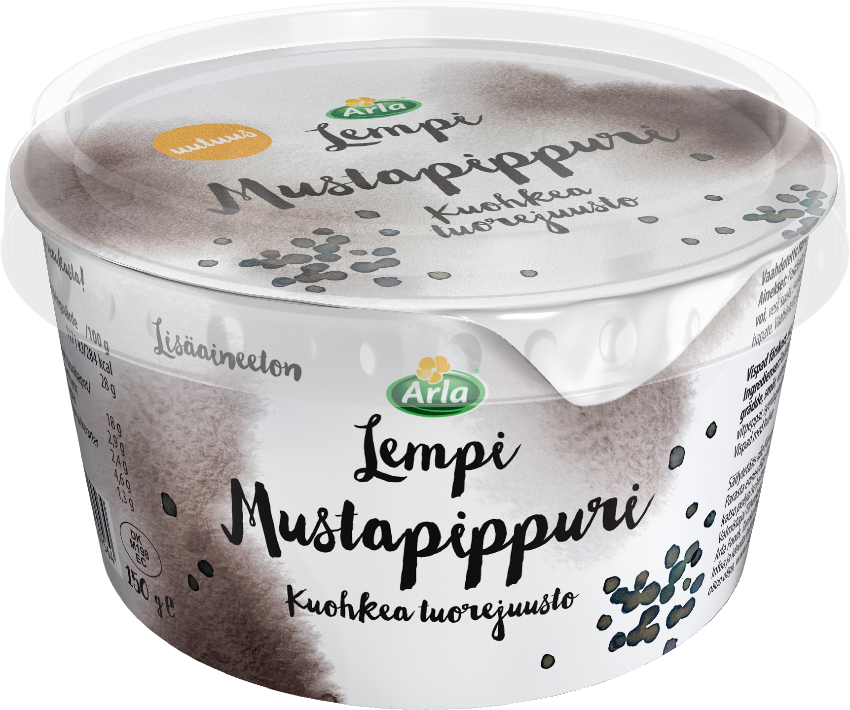 Arla Lempi tuorejuusto 150g kuohkea mustapippuri