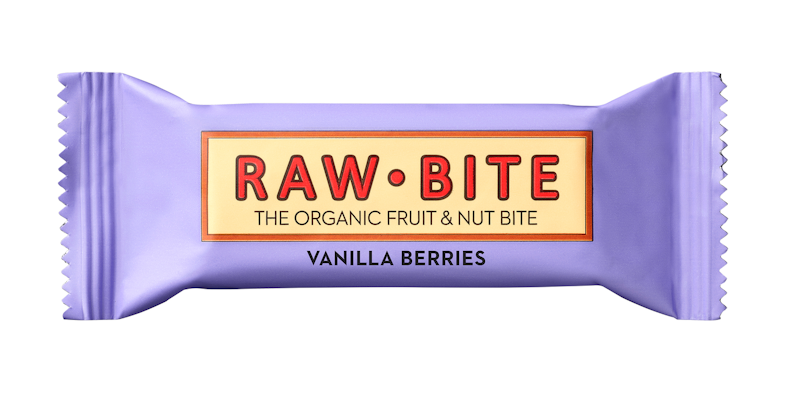 Rawbite 50g Berries & Vanilla Pähkinäpatukka