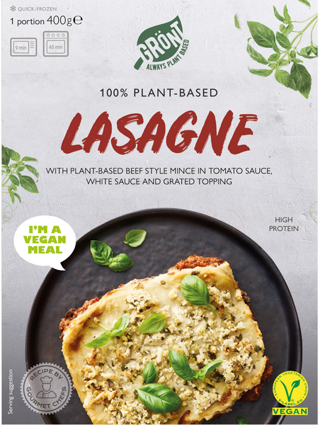 GRÖNT vegaaninen lasagne 400g pakaste