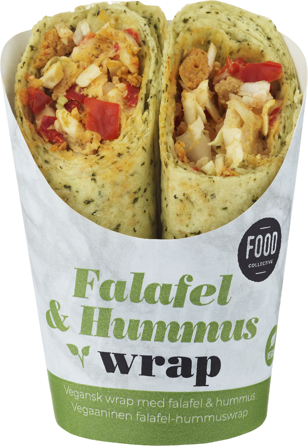 Food Collective hummus falafel wrap 195g KRuoka Verkkokauppa
