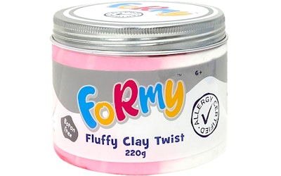 Formy Fluffy Clay Twist, Savi, 220g, 2-värinen muovailumassa, lajitelma, 6+ - kuva