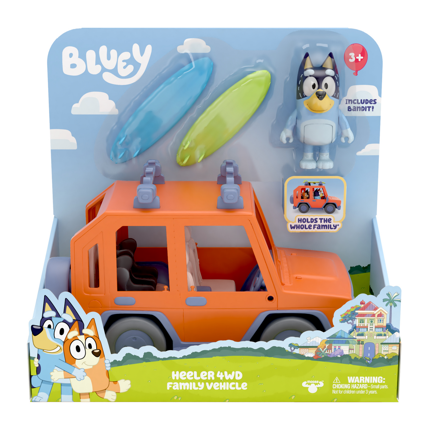 BLUEY Family Cruiser-auto 20 cm&1 hahmo