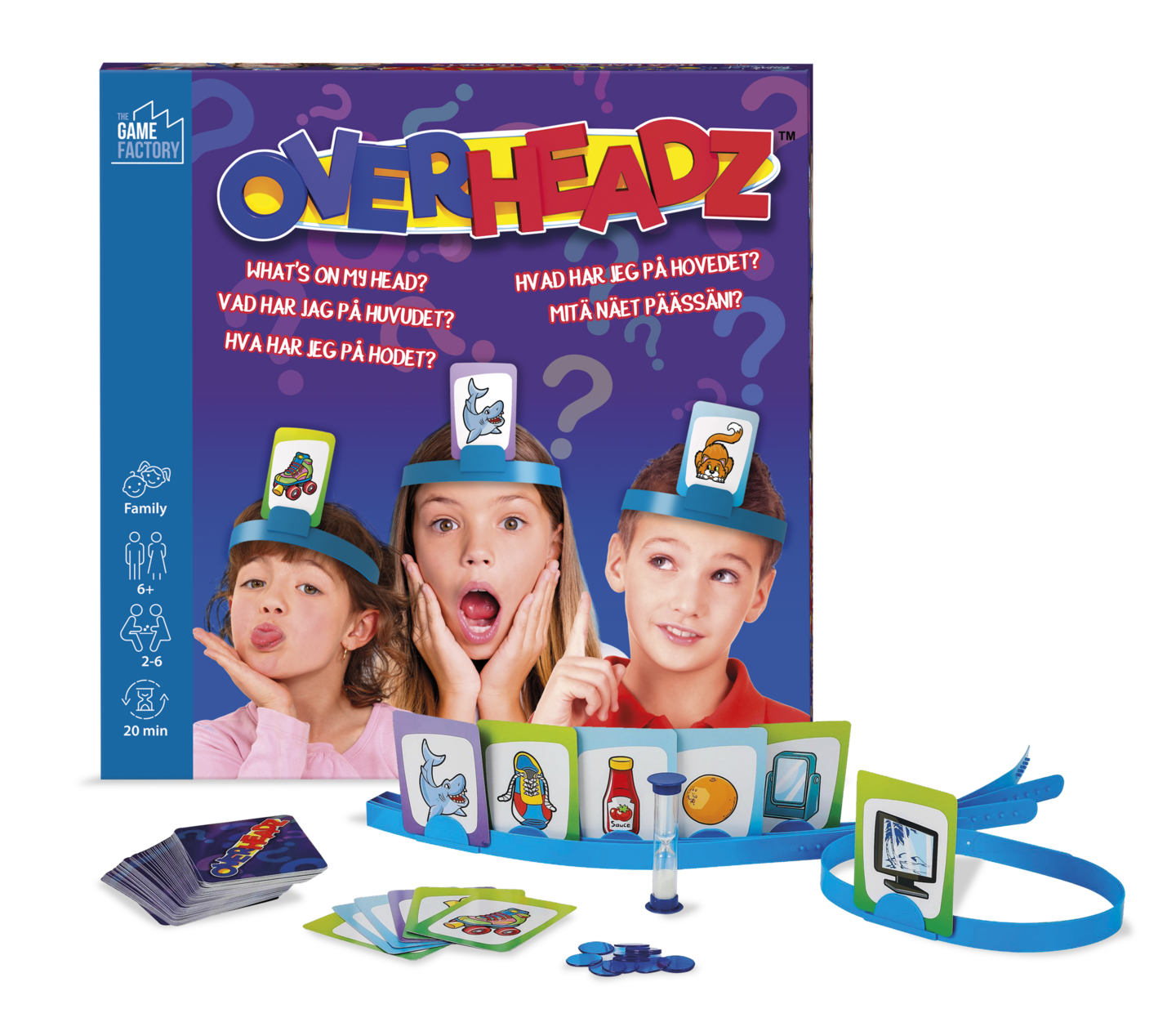 THE GAME FACTORY Overheadz Game - Mitä näet päässäni -peli