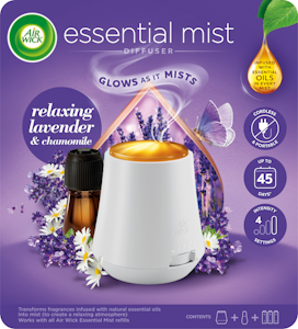 Airwick Essential Mist kone+täyttö 20ml Relaxing Lavender