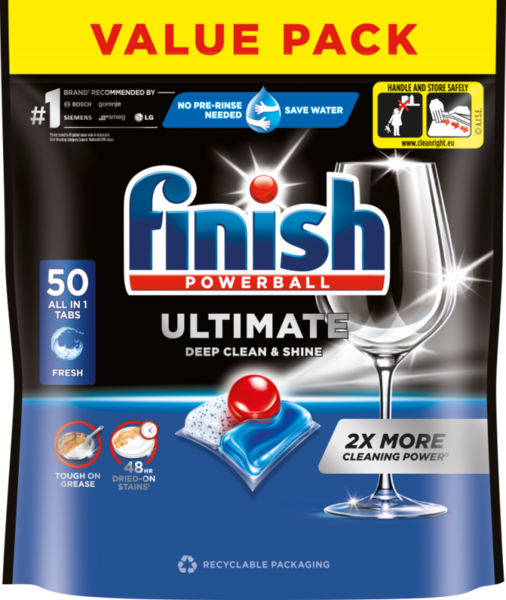 Finish konetiskitabletti Ultimate Regular 50tab — HoReCa-tukku Kespro