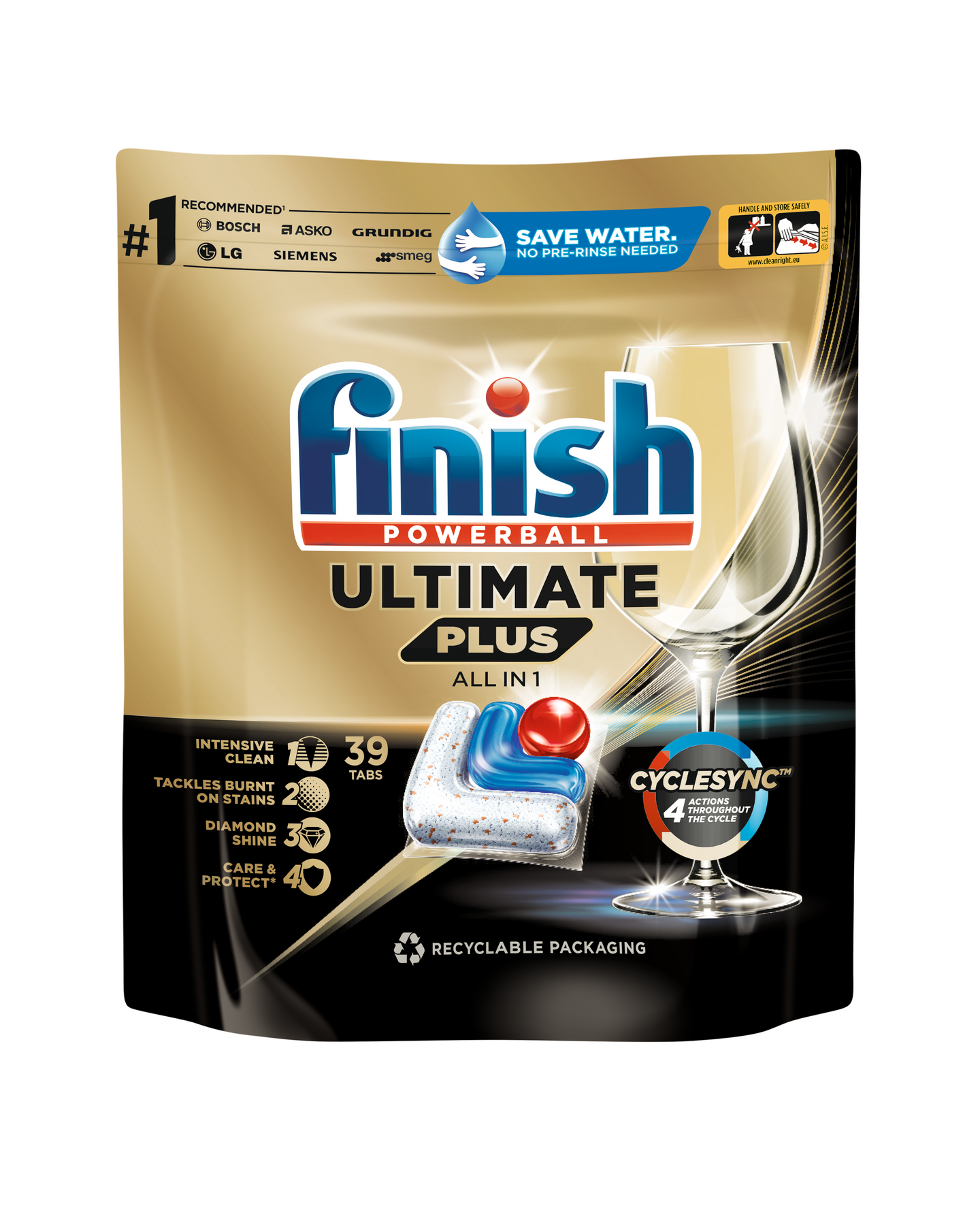 Finish konetiskitabletti Ultimate Plus 39kpl