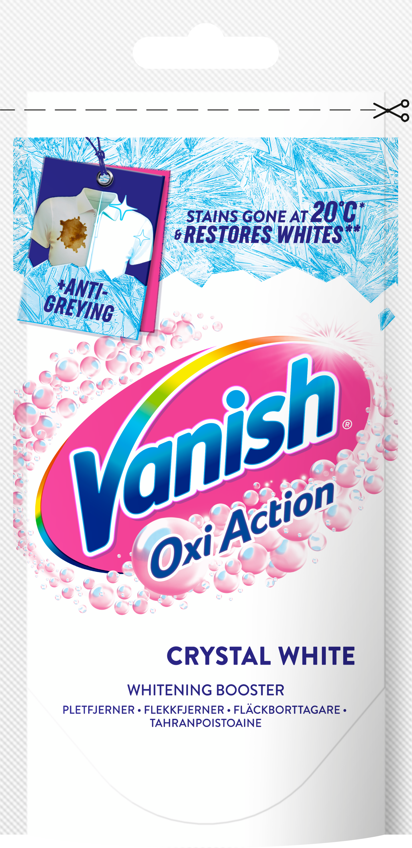 Vanish Crystal White Tahranpoistojauhe 90g