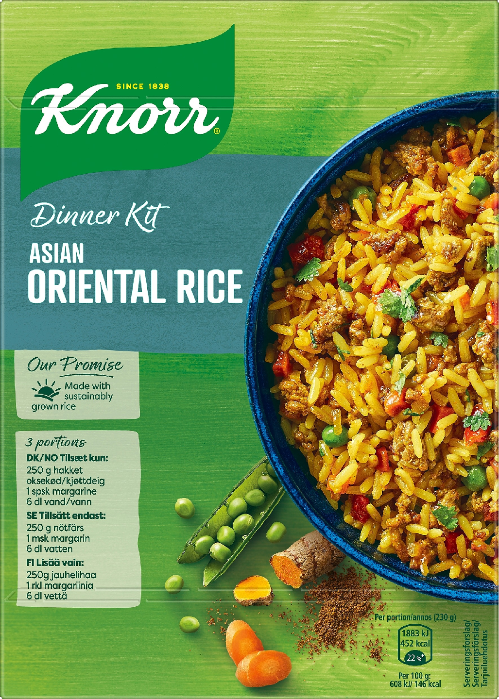 Knorr Ateria-aines Asian Oriental Rice 252g