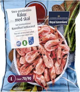 Royal Greenland kuorellisia katkarapuja 70/90 500g MSC pakaste