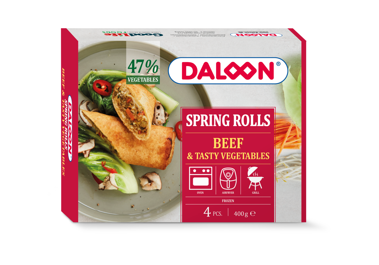 Daloon Spring Rolls Beef 4kpl/400g pakaste