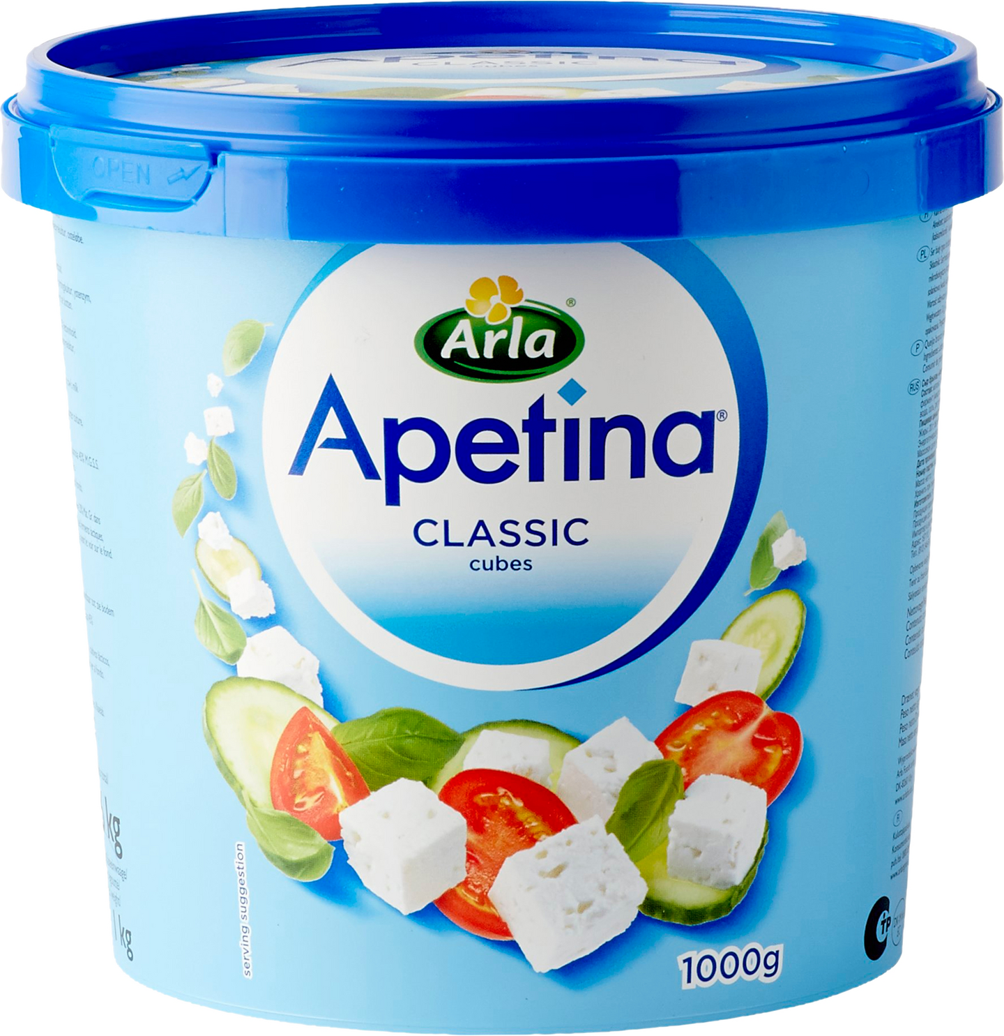 Arla Apetina välimerelliset juustokuutiot 1kg 20% vähälaktoosinen