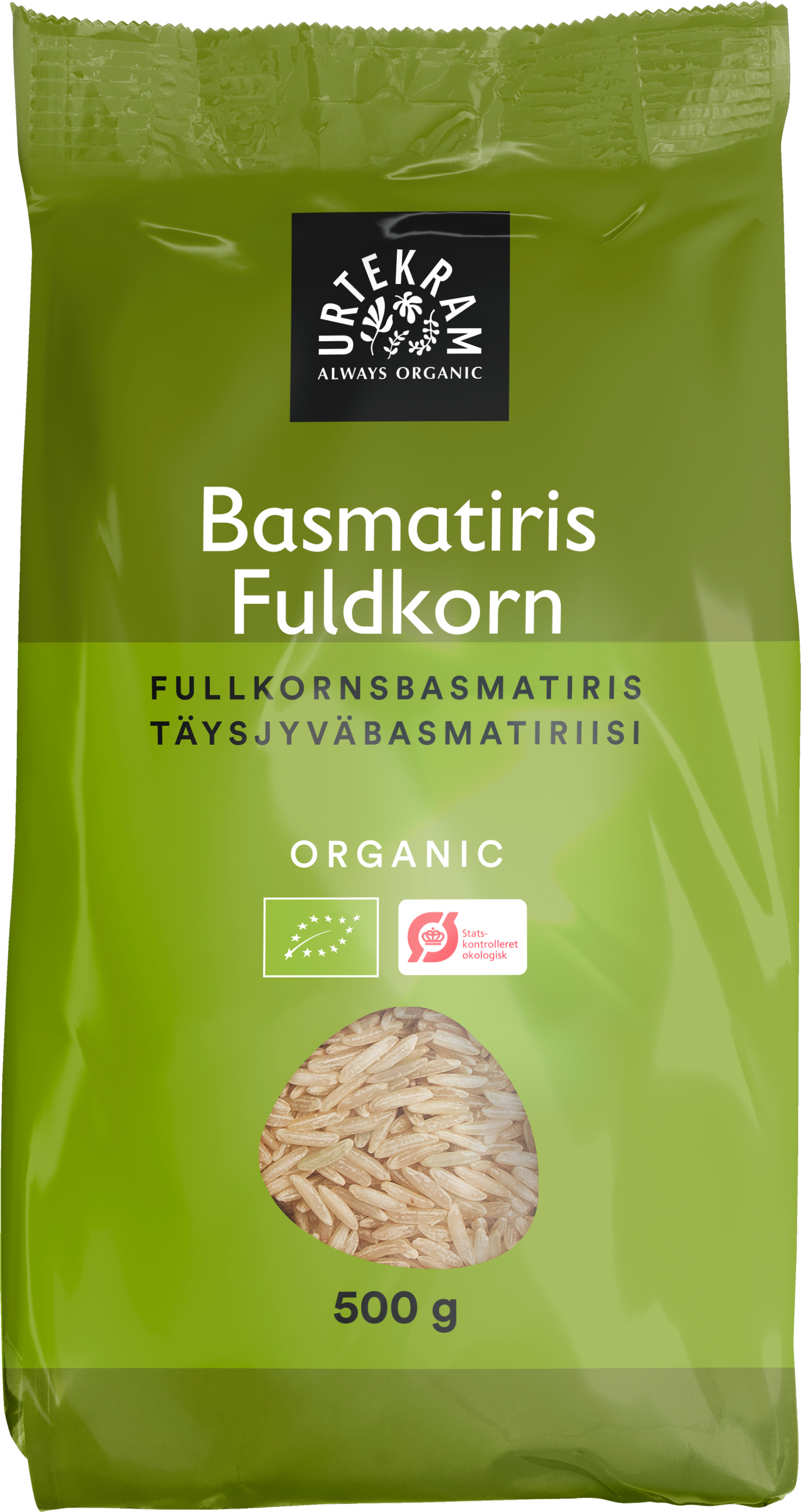 Urtekram basmati täysjyväriisi 500g luomu