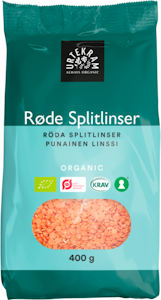 Urtekram punainen linssi 400g luomu