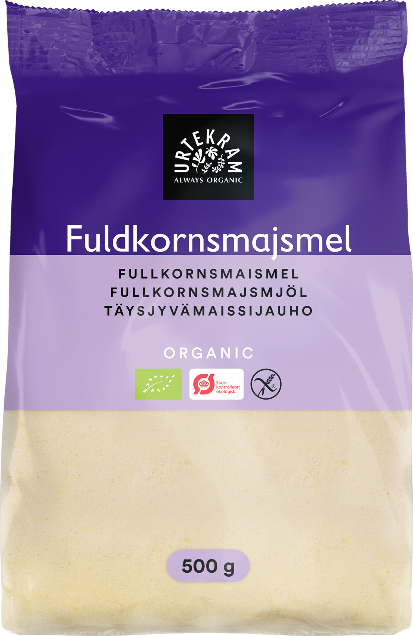 Urtekram täysjyvämaissijauho 500g luomu