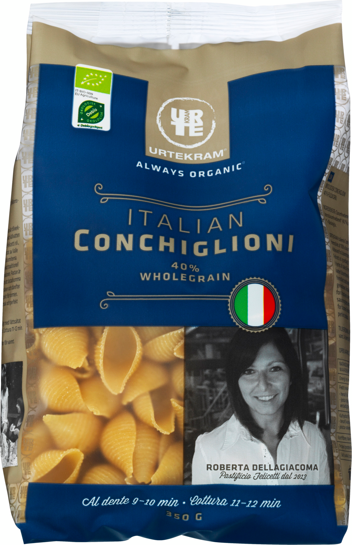 Urtekram pasta conchiglioni 350g luomu