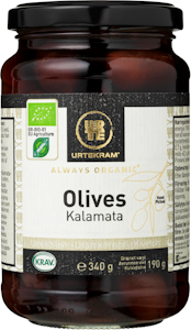 Urtekram Luomu Kalamata-oliivi kivetön 340g/190g