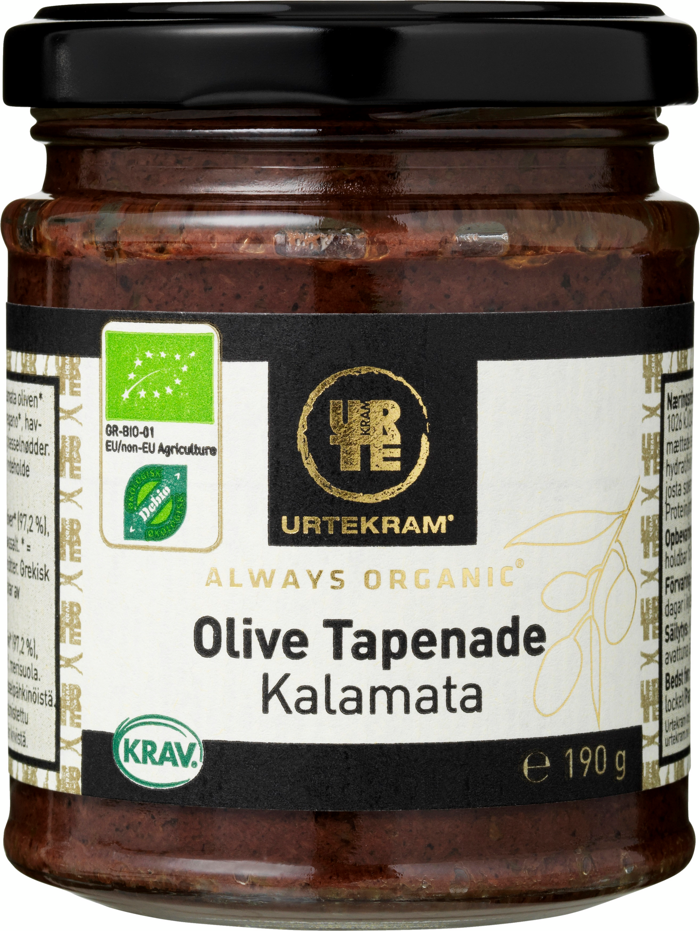 Urtekram Luomu Kalamata-oliivitapenade 190g
