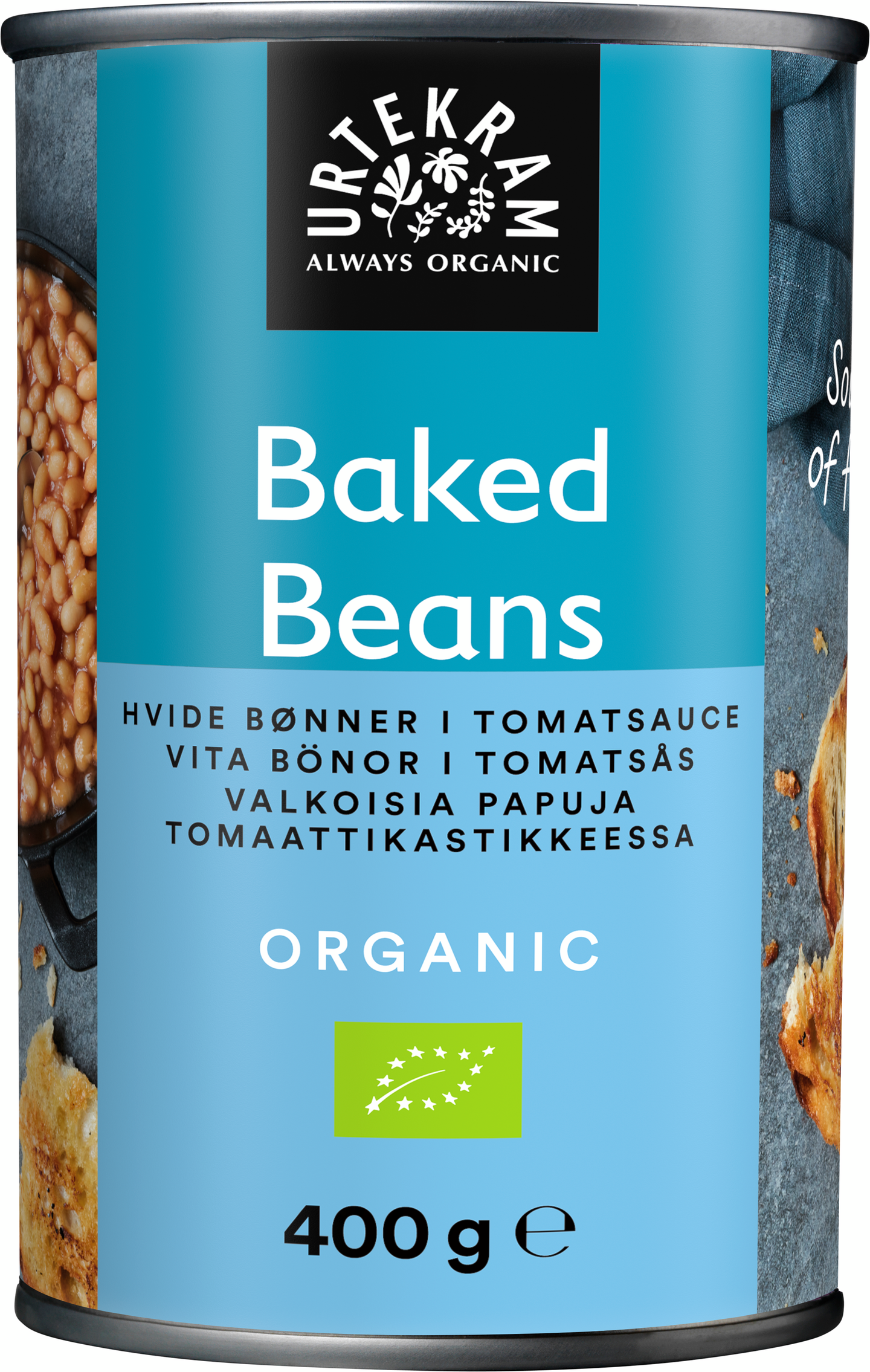 Urtekram Luomu Baked beans 400g - valkoisia papuja tomaattikastikkeessa