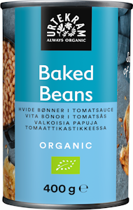 Urtekram Luomu Baked beans 400g - valkoisia papuja tomaattikastikkeessa