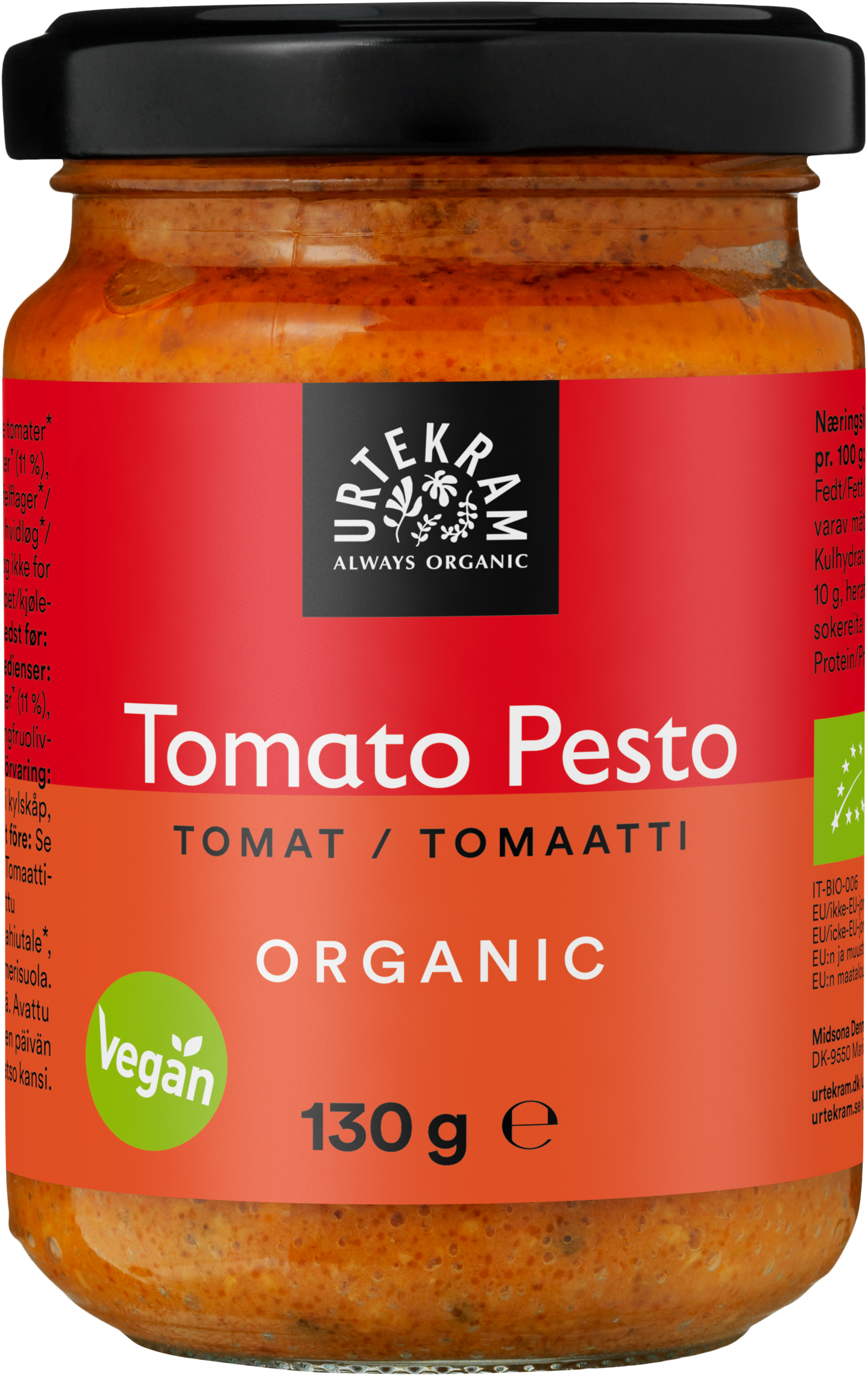 Urtekram tomaatti pesto 130g luomu