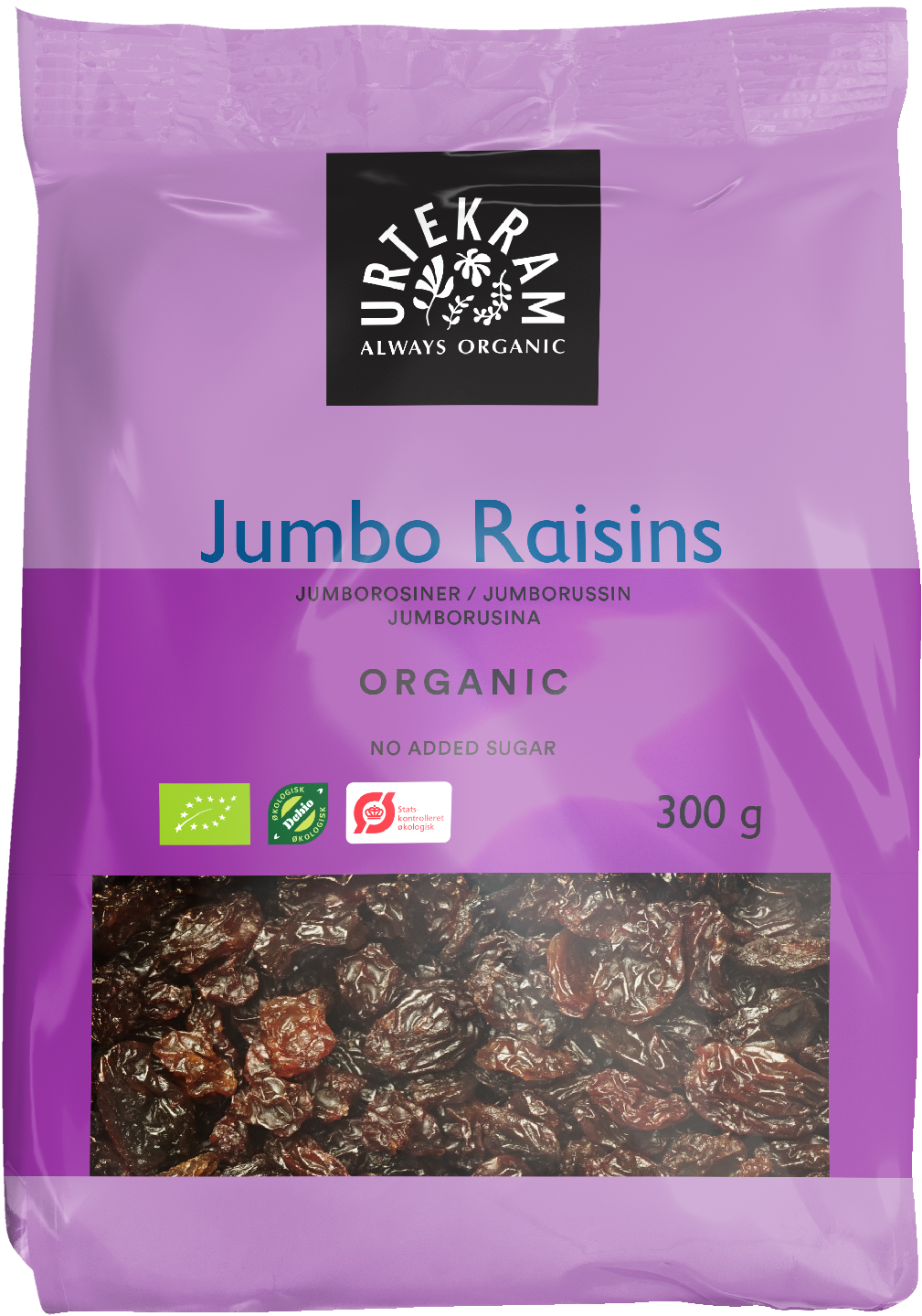 Urtekram Jumbo Raisins 300g luomu