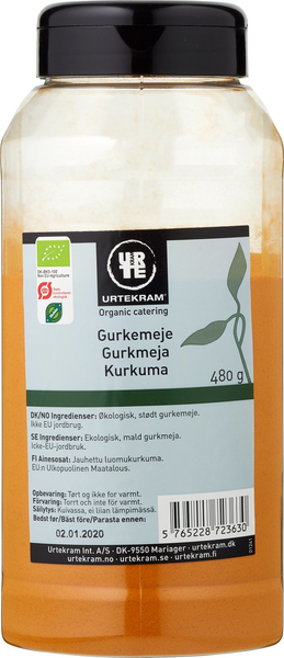 Urtekram jauhettu kurkuma 480g luomu