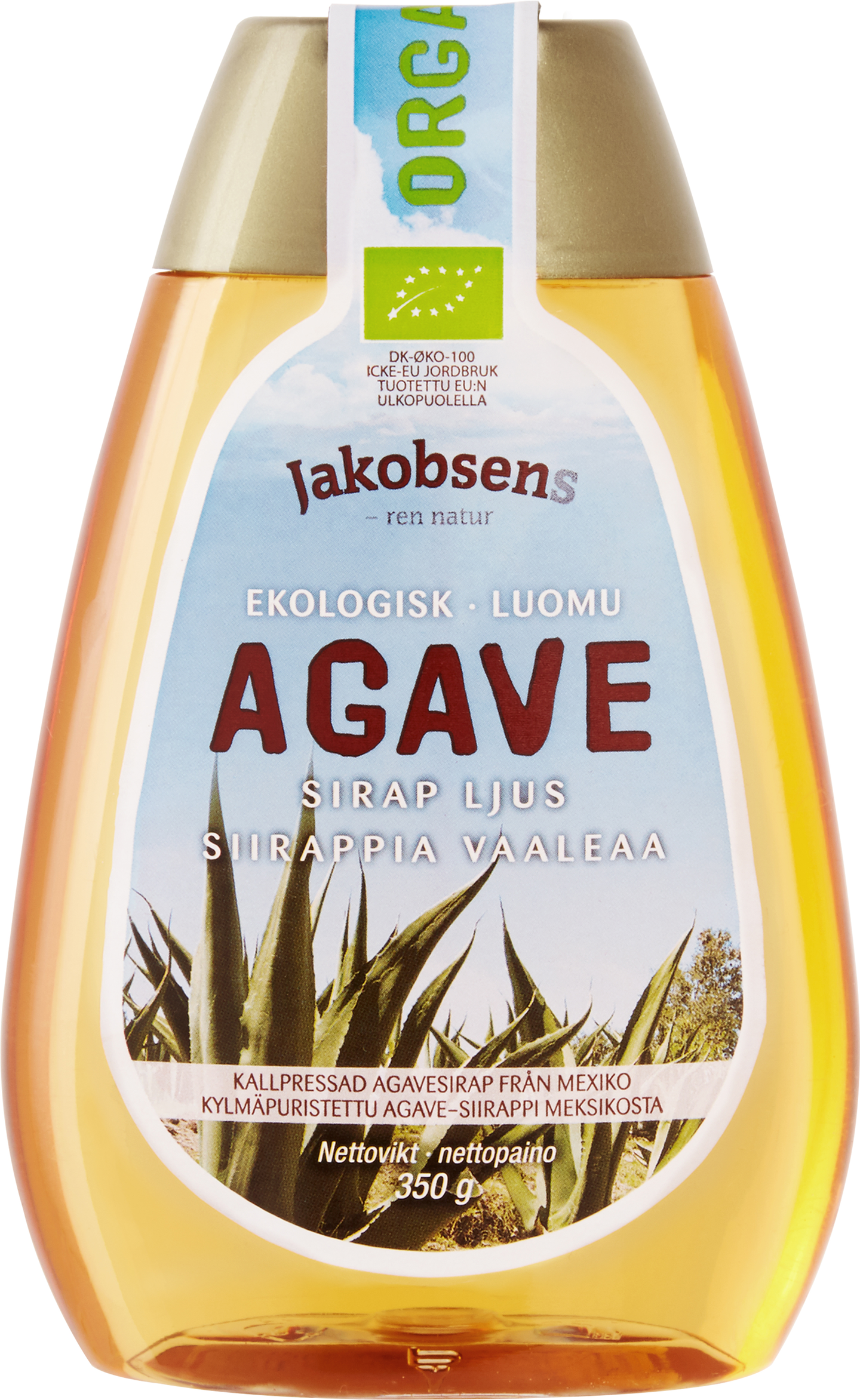 Jakobsens Luomu agavesiirappia vaalea 350g