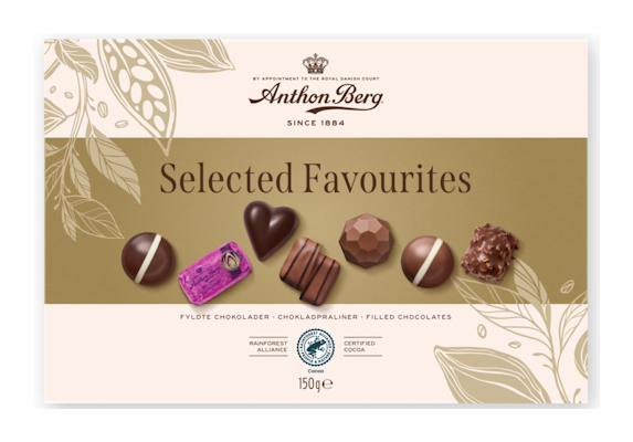 Anthon Berg Selected Favourites suklaakonvehtilajitelma 150g RFA
