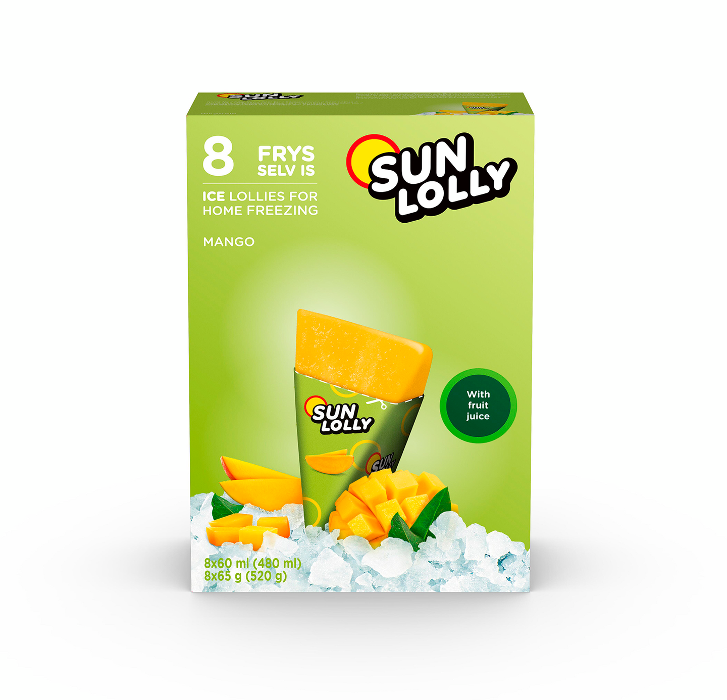 Sun Lolly mehujää 8x60ml/65g mango