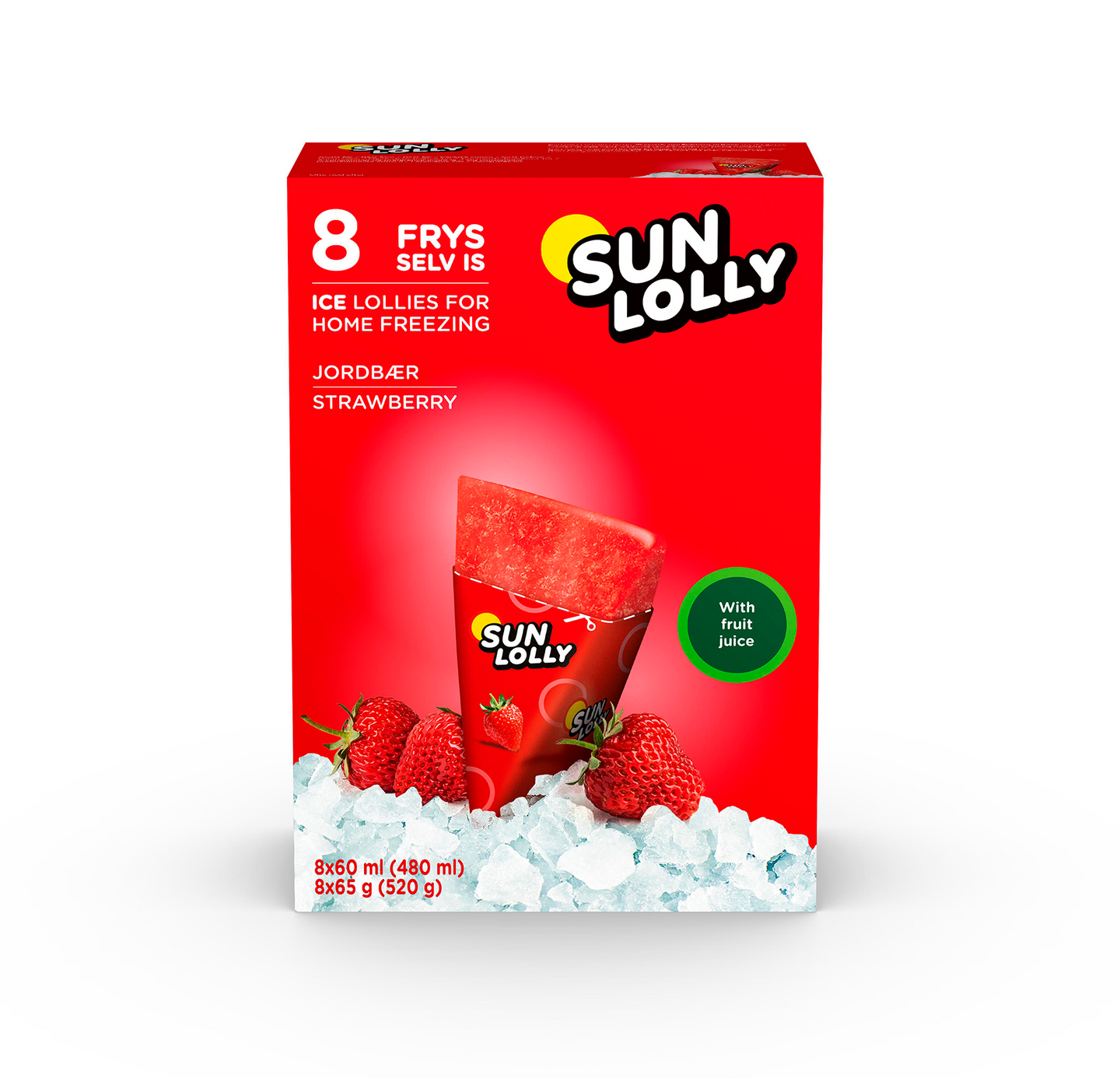 Sun Lolly mehujää 8x60ml/65g mansikka