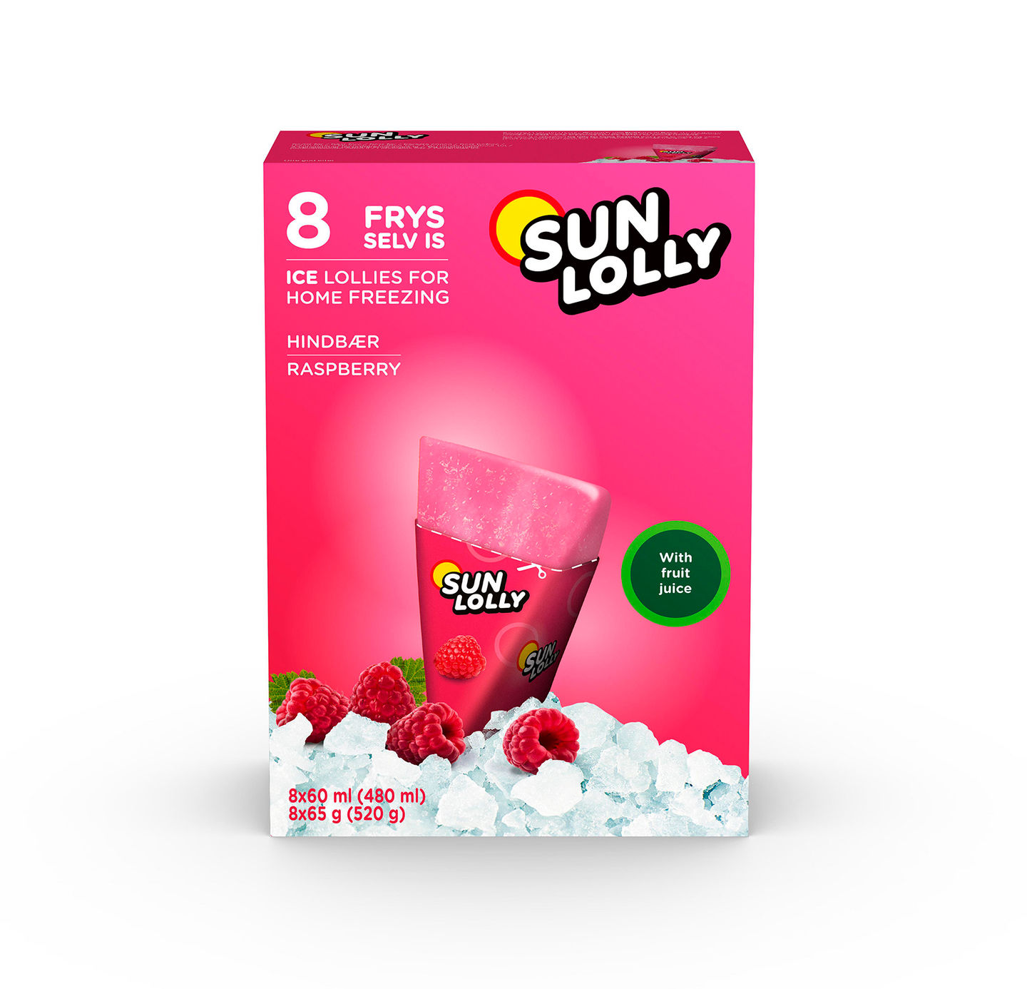 Sun Lolly mehujää 8x60ml/65g vadelma