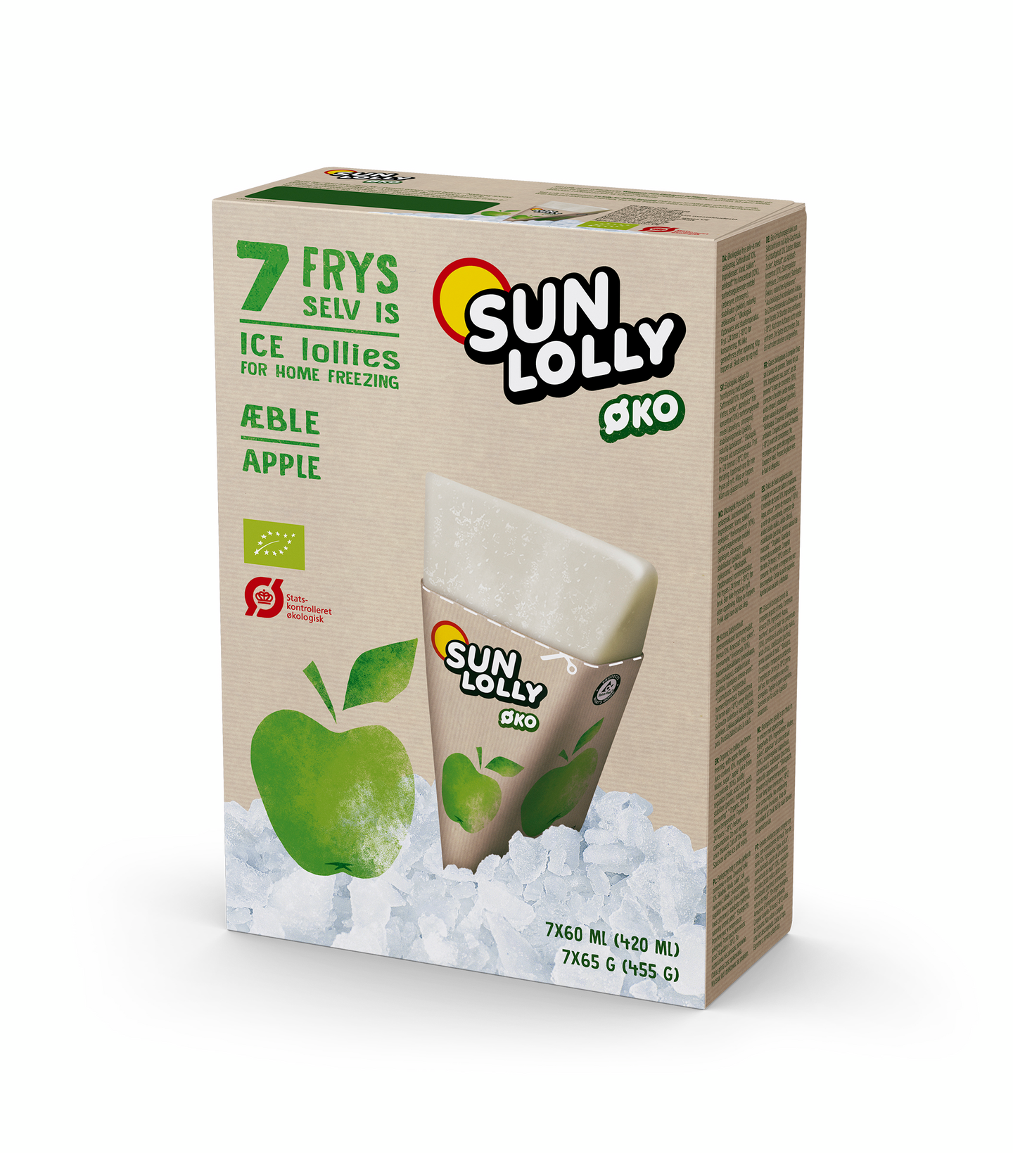 Sun Lolly mehujää 7x60ml omena luomu