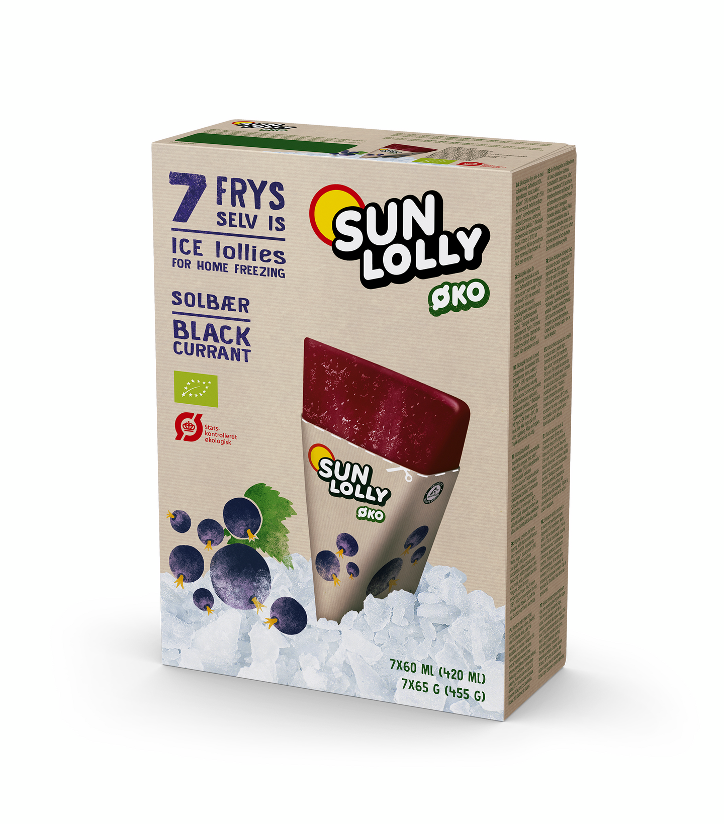 Sun Lolly mehujää 7x60ml mustaherukka luomu