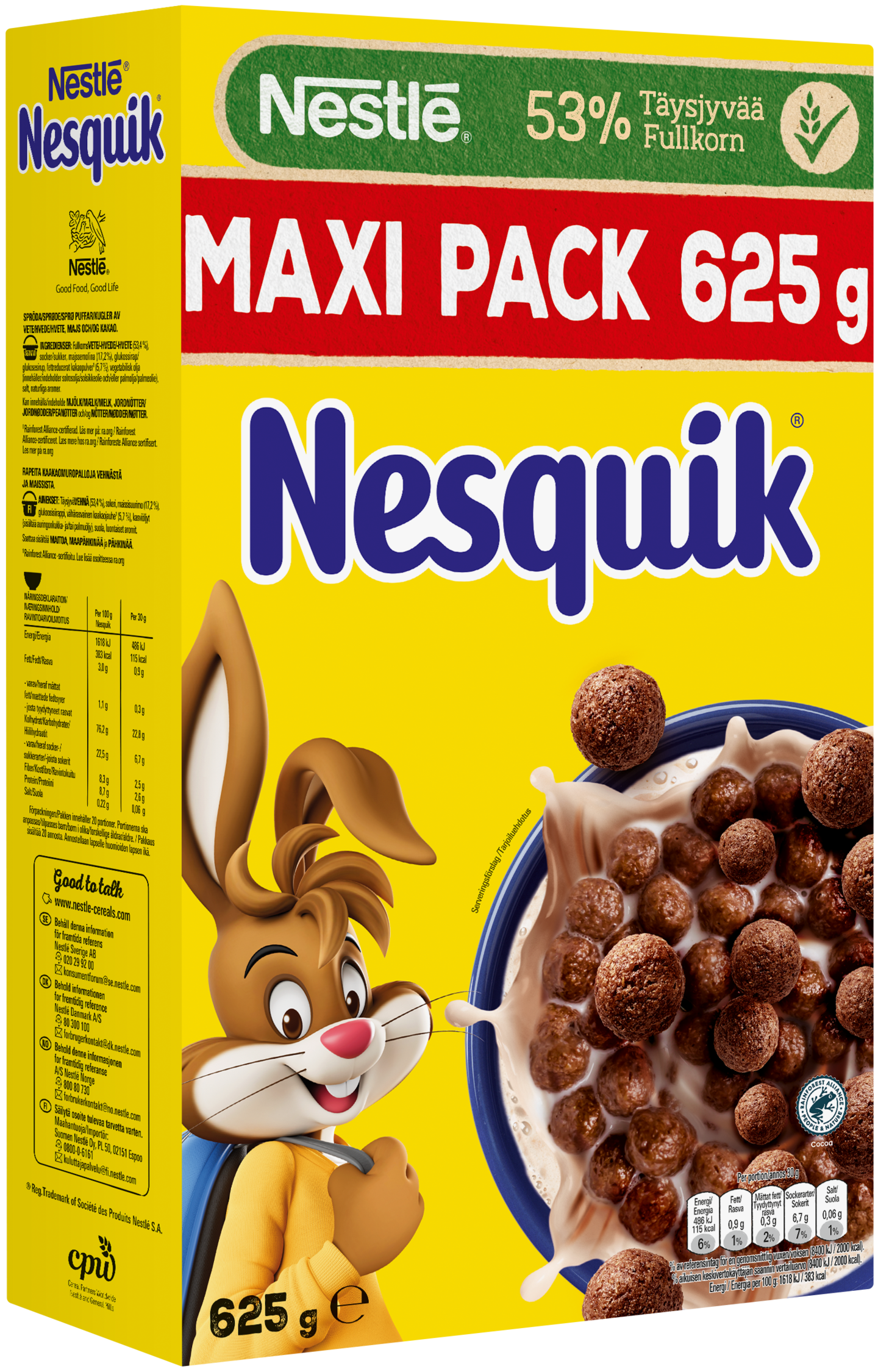 Nestle Nesquik kaakaomuro 625g PUOLILAVA