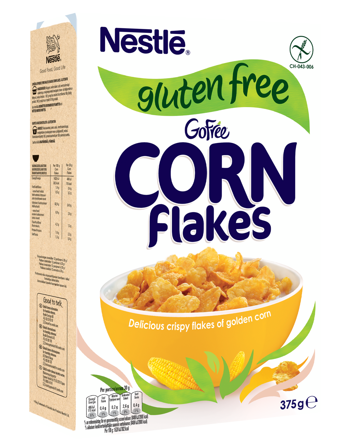 Nestlé GoFree Corn Flakes 375g gluteeniton