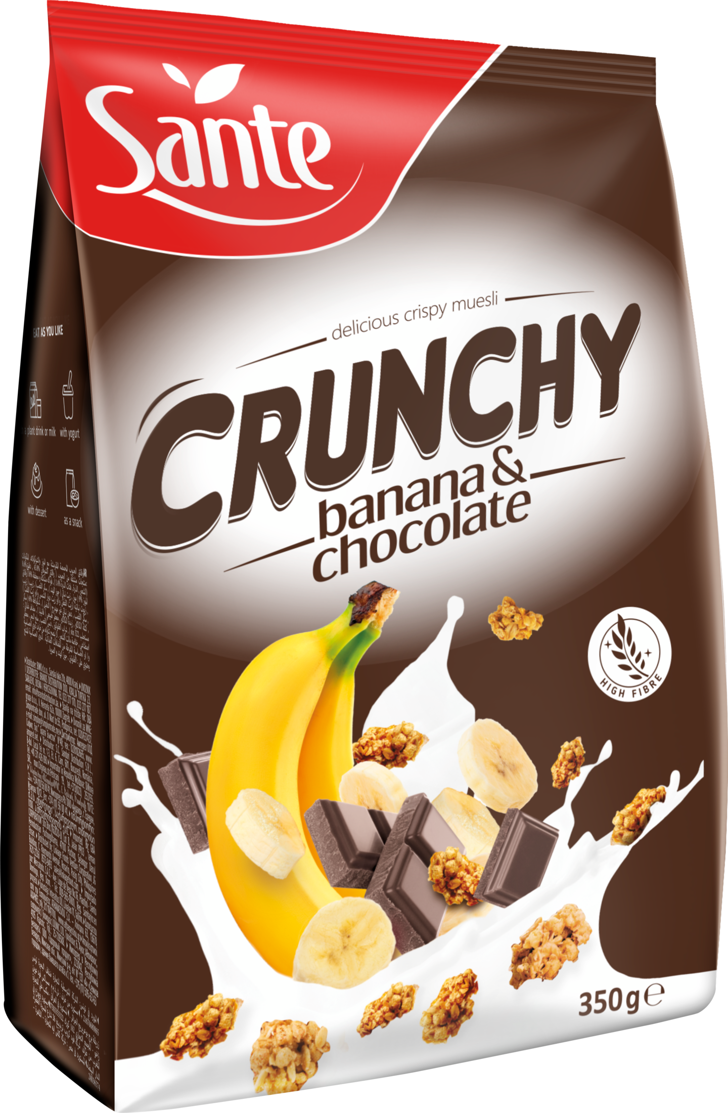 Sante Crunchy kauramuromysli 350g banaani-suklaa