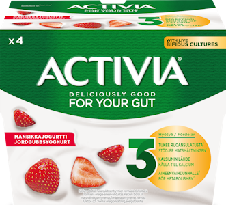 Danone Activia 4x125g mansikkajogurtti