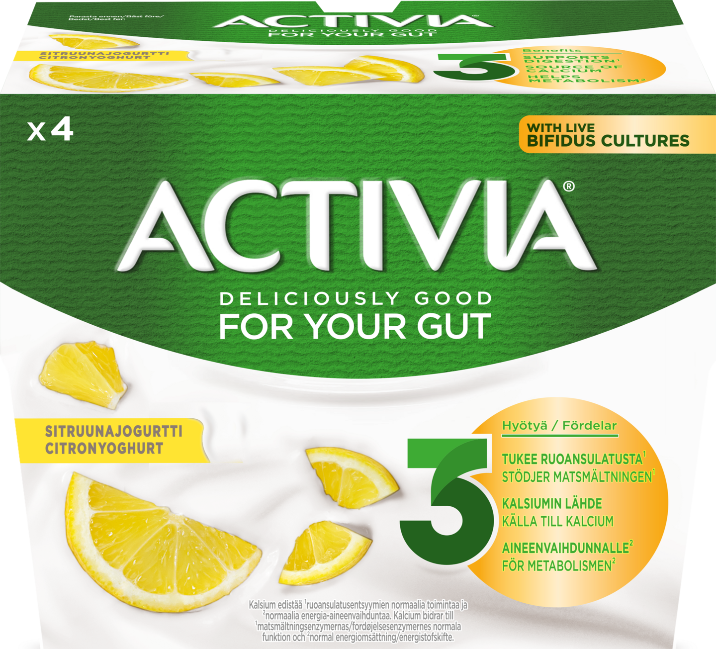 Danone Activia 4x125g sitruunajogurtti