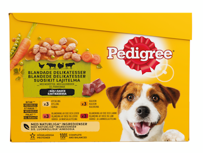 Pedigree Adult Suosikit Lajitelma kastikkeessa 12x100g