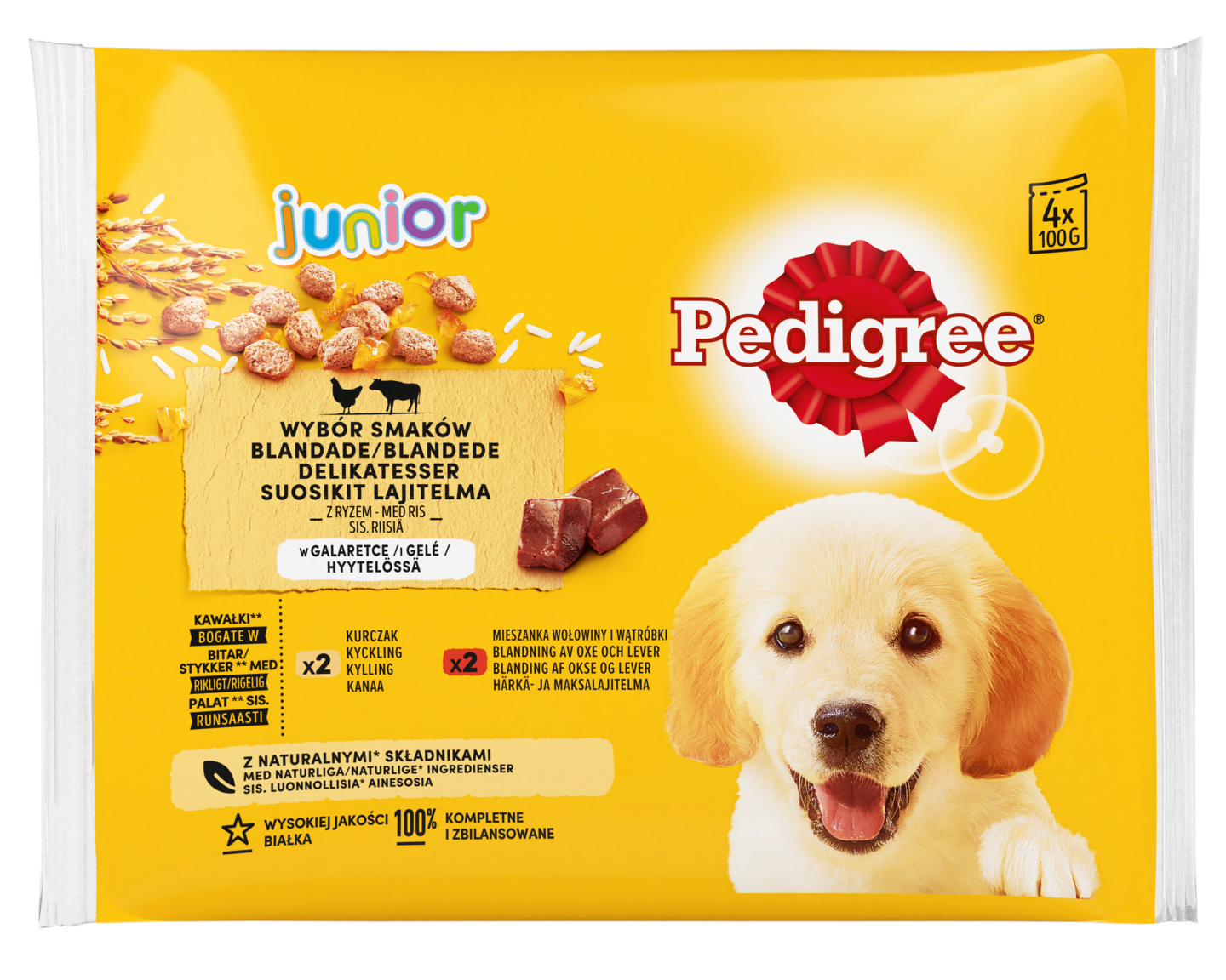 Pedigree Junior annospussi lajitelma 4x100g