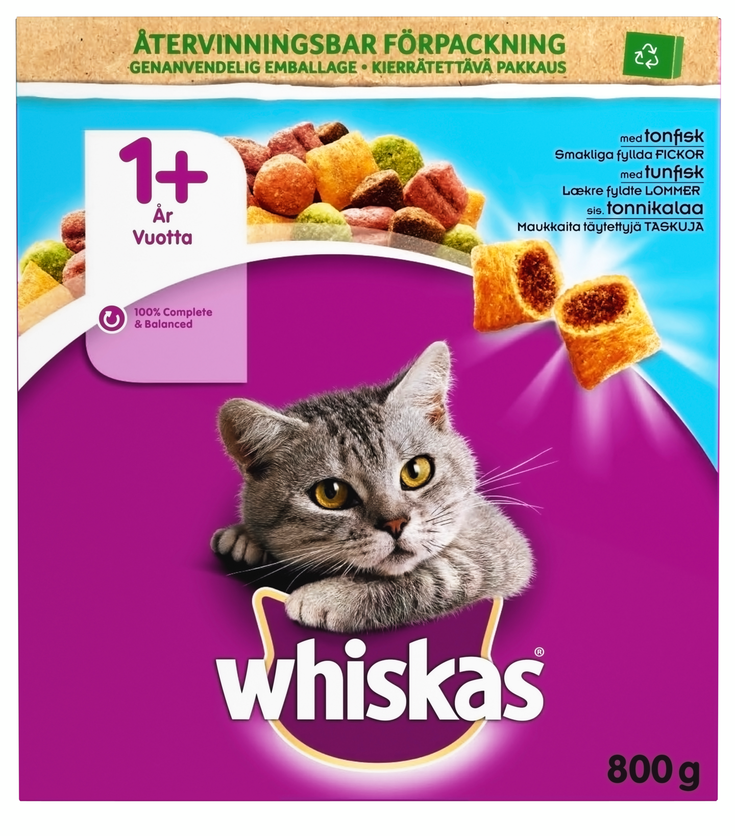 Whiskas 1+ Tonnikalaa 800g