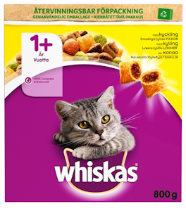 Whiskas 1+ Kanaa 800g