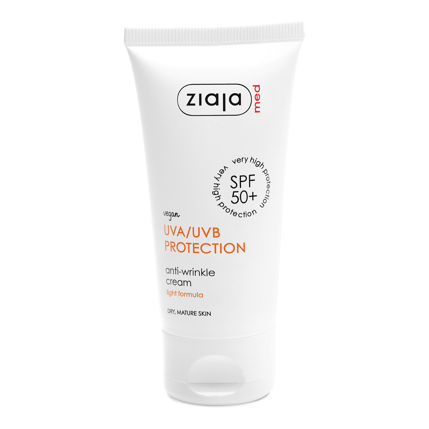 Ziaja Med SPF 50+ kiinteyttävä aurinkovoide kasvoille 50 ml